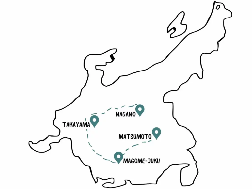 Carte Alpes Japonaises